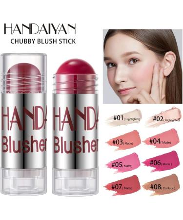 PICKX Chubby Blush Stick Multipurpose Blush Blush Stick For Cheeks Cream Blush Pink Blush Peach Stick Matte Stick Glow Stick Brighten Skin Tone (06#Matte) - Buy Online on GoSupps.com