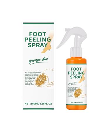 Yabauuop Foot Exfoliating Spray - Cracked Feet Spray 100ml - Moisturizing Pedicure Solution for Corns Dry Cracks Heels