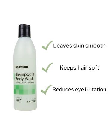 McKesson Body Wash and Shampoo with Aloe Cucumber Melon Scent 8 oz 48 Count - Buy Online on GoSupps.com