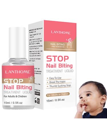 Tebinzi 2 Pcs Liquianti Nail Bitter Safe Bitter Taste Nail Lotion and 15ml Finger Nail Guard Polish Scientific Thumb Sucking Stopper Multi-Purpose Nail Polish Tebinzi