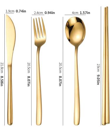 Cutlery Set Travel Cutlery Set Reusable Cutlery Set for Big Family Camping Picnic Kitchenware (Size : Rose Gold) - Buy Online on GoSupps.com