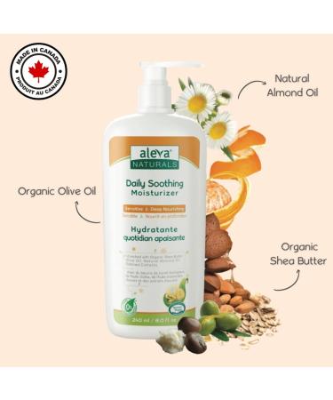 Aleva Naturals Daily Soothing Moisturizer for Sensitive Dry Skin - 8 fl. oz | Organic Baby & Toddler Face and Body Lotion - Buy Online on GoSupps.com