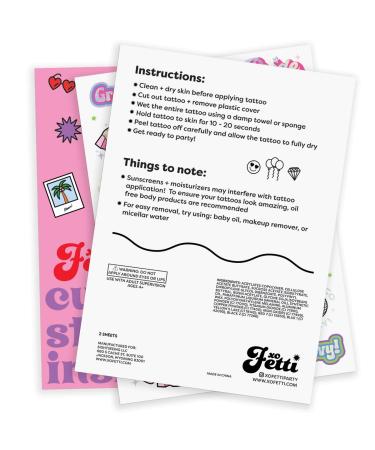 XO Fetti Last Disco Temporary Tattoos - 42 Glitter Styles | Bachelorette Party Decor & Bridal Shower Supplies - Buy Online on GoSupps.com