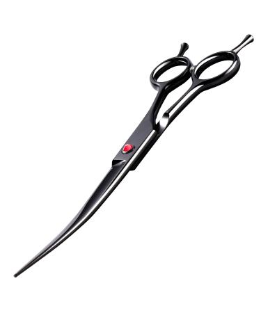 Intini 7.5" Curved Dog Grooming Scissors,Professional Pet Grooming Shears with Safe Round Tips, Shears for Dogs with Thick Hair,Dematting Tool for Dogs,Light Weight, Right and Left Hands