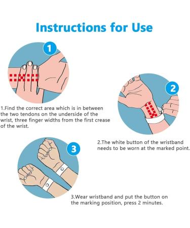 ACWOO Motion Sickness Wristbands 2 Pairs - Natural Anti-Nausea Relief for Kids & Adults - Car, Sea, Flying Travel - Black+White - Buy Online on GoSupps.com