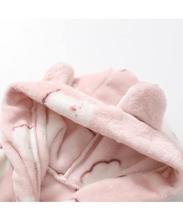 Colorful Kinder Cartoon Hooded Bathrobe & Nightgown for Girls 1-8 Years - Plush Flannel Pajamas & Towels - Buy Online on GoSupps.com