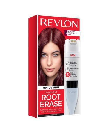 Permanent Hair Color by Revlon  Permanent Hair Dye  At-Home Root Erase with Applicator Brush for Multiple Use  100% Gray Coverage  Burgundy (4B)  3.2 Fl Oz 4B Burgundy