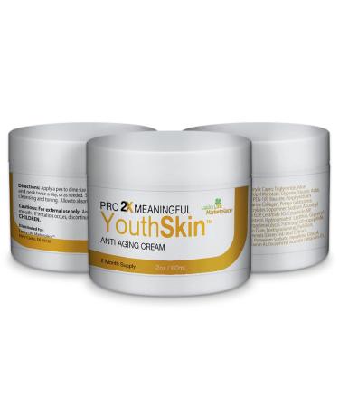 Pro 2x Meaningful Youth Anti-Aging Skin Cream - 2 Month Supply Hydrate Firm & Brighten Skin with Vitamin C & E - Best Antioxidant Face Cream for Youthful Glow - Buy Online on GoSupps.com