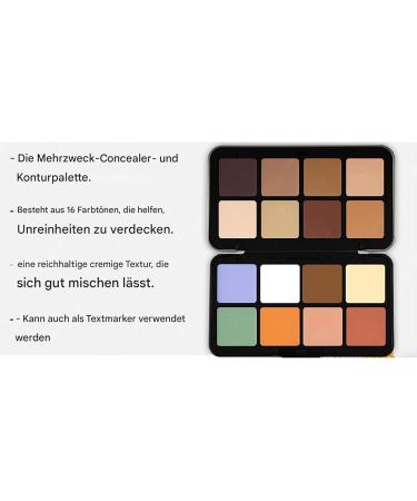 Palette de contour cr me | Palette de contour | 16 couleurs waterproof Lift Sculpt Cream Contour Contour Highlighting Contouring Palette de maquillage pour femme - Buy Online on GoSupps.com