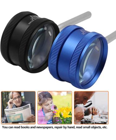 Seniors Kids Handheld Reading Magnifier Glass for Reading Soldering Inspection Magnifying Glass with Lens Cleaning Cloth Small Gift - Buy Online on GoSupps.com