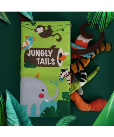 Beiens Baby Touch and Feel Crinkle Cloth Book - Early Development Interactive Toy for Infants, Toddlers - Jungle Tails Theme - Perfect Gift for Boys and Girls - Buy Online on GoSupps.com