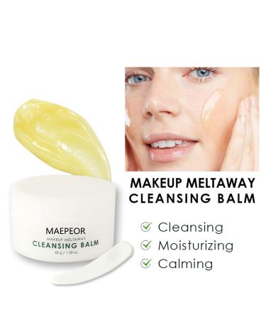 MAEPEOR Sweet Orange Makeup Remover Cleansing Balm - Natural Clean Cosmetic Meltaway Balm (45g/1.58oz) - Buy Online on GoSupps.com