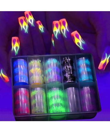 10 Rolls Flame Star Sky Stickers Fire Flame Nail Art Flame Nail Art Decals Transfer Nail Wraps Color Stickers Holographic Nail Sticker Nail Stickers The Pet European and American - Buy Online on GoSupps.com