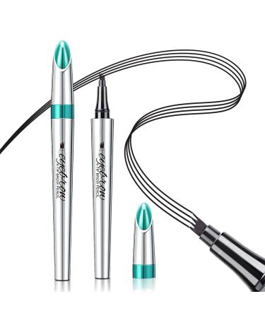 Eyebrow Pencil Eyebrow Microblading Pen - Eyebrow Pen Micro 4 Point Brow Pen Lift & Snatch Eyebrow Eye Makeup Long-Lasting Waterproof & Smudge-proof Natural Eyebrow Hair (Black)