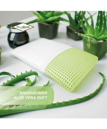 Maxxgoods Neck Support Pillow - Ergonomic & Breathable Viscoelastic Foam | 100% Cotton Cover | Various Fragrances | Anti-Allergic & Perfect for Breastfeeding - 73x43x13.8cm - Buy Online on GoSupps.com
