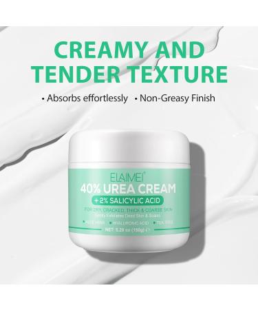 Urea Cream 40% for Cracked Feet - Moisturizing Foot Lotion with Salicylic Acid Tea Tree & Aloe Vera - 5.29 oz - Buy Online on GoSupps.com