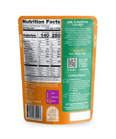 SOMOS Spicy Refried Beans 10 oz Pouch (Pack of 6) | Gluten Free, Non-GMO, Plant Based, Vegan | Microwavable Ready to Eat Meals - Buy Online on GoSupps.com