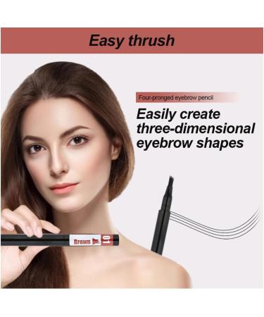 3D Eyebrow Microblading Pen 2PCS Magic Eyebrow Pencil Microblading Eyebrow Pencil 4 Tip Dark Brown Eyebrow Pencil Waterproof Eye Brown Makeup Long-Lasting Eyebrow Pencil (Light grey) - Buy Online on GoSupps.com