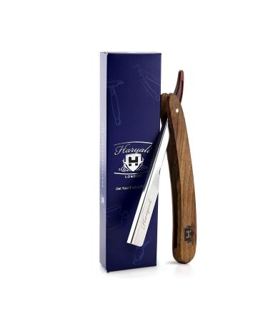 Pure Rose Wood Handle Straight Razor - Premium Barber Style Shaving for All Skin Types - Buy Online on GoSupps.com