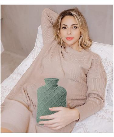 FORICOM Large 1.8L Hot Water Bottle w/ Soft Cover - BPA Free for Neck, Shoulder Pain, Menstrual Cramps - Hot & Cold Therapy (Dark Green) - Buy Online on GoSupps.com