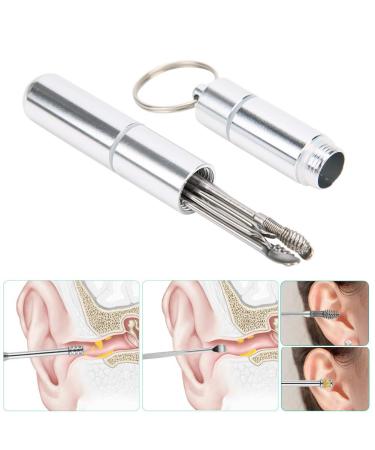 LANTRO JS Vintage Stainless Steel Ear Pick - Portable Earwax Remover for Gentle Cleaning - Keychain Hanging - Buy Online on GoSupps.com