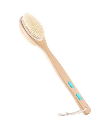 Onlylove Body Brush for Wet or Dry Brush Long Wooden Handle Shower Brush 1 Count (Pack of 1)