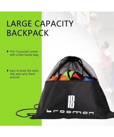 Brooman Scrimmage Training Vest 12 & 24 Pack - Soccer Practice Pinnies for Kids, Youth, and Adults in Lime - Large Size - Buy Online on GoSupps.com