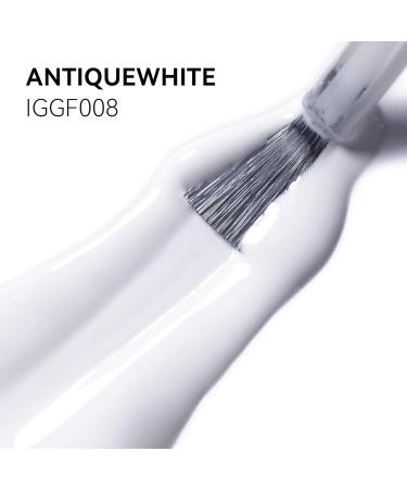 MEGIOR Cool White Gel Nail Polish 15ml Antiquewhite Gel Polish High Gloss Soak Off UV LED Nail Gel Polish for Nail Art Manicure Salon DIY Home Gift for Girls - Buy Online on GoSupps.com