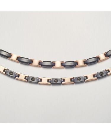 ENERCOPP EX316L Stainless Steel & Ceramic Magnet Therapy Necklace for Men & Women | 27-Piece Germanium Health Necklace | 54cm Silver Classic Design - Buy Online on GoSupps.com