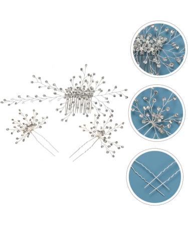 FRCOLOR 3 Sets Bridal Headwear Pearl Tiara Rhinestone Hair Headpiece Bridal Hair Accessories Diamond Headpiece Wedding Hair Clip Pearl Hair Clip Comb Bridesmaid Rhinestones Zinc Alloy - Buy Online on GoSupps.com