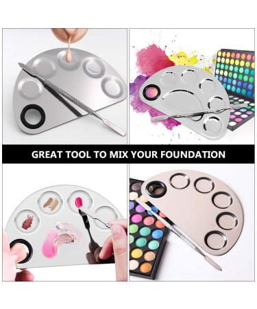 Buy Minkissy 4-Piece Stainless Steel Palette & Spatula Set for Artists | Perfect for Makeup & Nail Art - International Shipping Available - Buy Online on GoSupps.com