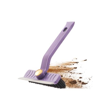 Rotating Tile Brush HeavyDuty Shower Scrubber Brush Scrubbing Cleaning Grout Brush Heavy Duty Stiff Bristle Scrubber Adjustable V Shaped Cleaning Brush for Tiles Mirrors Purple