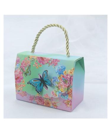 HARPERJOAN Candy Box 10pcs Beautiful Butterfly And Flower Wedding Candy Box Candy Bag Baby Shower Wedding Gift(Color : As Pictured Size : 9x7x4cm) 1 count (Pack of 1) As Pictured