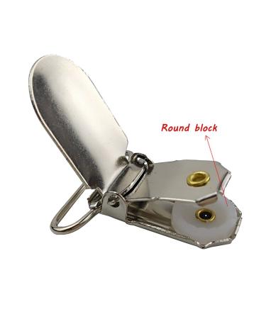 Acoser Metal Pacifier Clips with Round Inserts - Perfect for Pacifier Suspenders Bibs & Toy Holders (20 Pack) | International Shipping Available - Buy Online on GoSupps.com