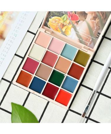 16 Colors Soild Nail Gel Palette Japanese Solid Soak Off UV LED Nail Polish Gel Jelly Salon Gel Semi Permanent Varnishes Hybrid - (Color: 6)