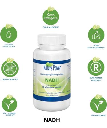 Nature Power NADH/Coenzyme 1 - 60 Vegetable Capsules | Boost Energy & Support Wellness - International Shipping Available - Buy Online on GoSupps.com