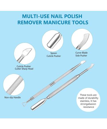 Nail Polish Remover - Fast Gel Polish Remover with Cuticle Pusher & Scraper | No Foil Needed Removes in 2-5 Minutes - International Shipping Available - Buy Online on GoSupps.com