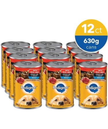 PEDIGREE Choice Cuts in Sauce Adult Wet Dog Food Canned with Real Beef 630g (12 Pack) Dog Food Beef 52.5 g (Pack of 12) - Buy Online on GoSupps.com