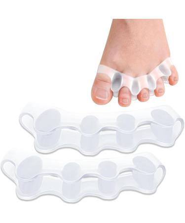 Toe Separator Silicone - Hallux Valgus Toe Spreader for Pain Relief | 2 Pairs for Overlapping Toes Hammer Toes & Calluses - Buy Online on GoSupps.com
