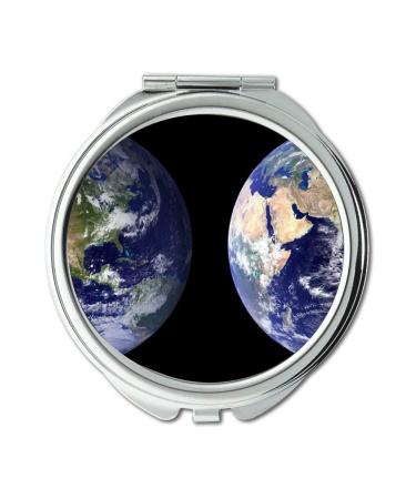 Mirror earth makeup mirror Earth Planet Front Side Back Continents Globe makeup mirrors pocket mirror portable mirror