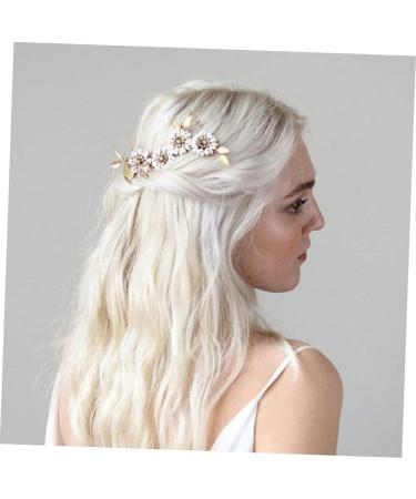 Angoily Rhinestone Hair Barrette Crystal Bridal Hair Clips Rhinestone Hair Side Comb Floral Vintage Hair Rhinestone Bridal Side Combs Hair Rhinestones Crystal Flower Bride Daisy - Buy Online on GoSupps.com