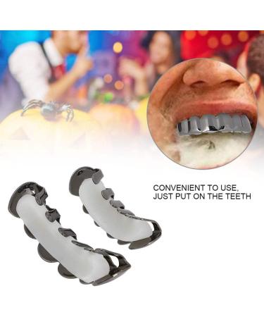 Shop Hip Hop Prop Teeth Accessories - Shiny Black Brass & Silicone Decoration for Halloween Party Gifts - Buy Online on GoSupps.com