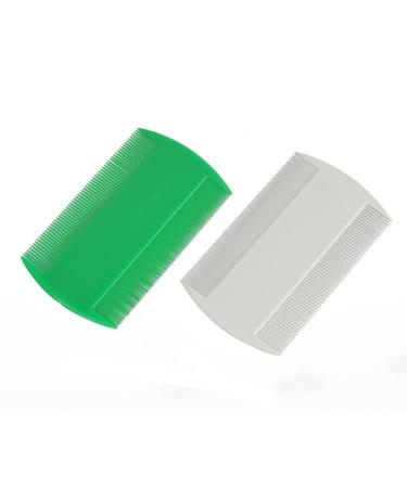 Double Sided Nit Fine Tooth Head Lice Comb 2 Pcs - Plastic Hair Care for Kids & Pets - Buy Online on GoSupps.com
