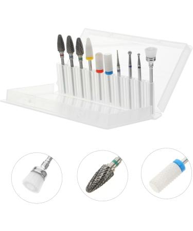 FRCOLOR Drill grinding head nail grinding bits pedicure drill bits nail drill tips extension nail driller manicure nail diamond bits Tungsten steel alloy to rotate Acrylic drill to 9.3x6cm - Buy Online on GoSupps.com