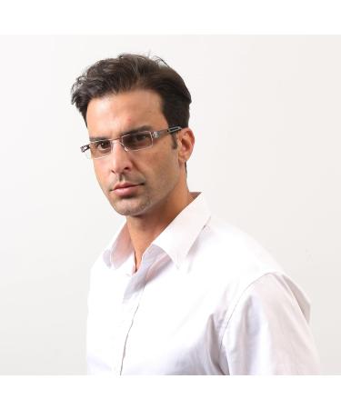 MMOWW 4-Pack Rectangular Blue Light Blocking Glasses for Men & Women - Stylish Gray Black Purple Blue (3.5) - Buy Online on GoSupps.com