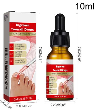 Nail and Toenail Strengthening Liquid 10ml Ingrown Toenail Corrector Drops - Beauty Care for Hands and Feet - Night Travel Treatment for Dry Damaged Cracked Curved Fragile and Peeling Nails - Buy Online on GoSupps.com