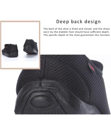 JCJNSL Diabetic Slippers for Men - Adjustable Arthritis Edema Shoes - Non Skid Sole - Black 41 - Buy Online on GoSupps.com