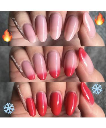 AIMEILI UV LED Thermo Gel Polish - Color Changing Red Horizon (TC08) 10ml | Removable Nail Polish for International Shipping - Buy Online on GoSupps.com