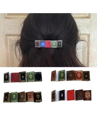 PLCPDM Maillard Look Hair Clip for Hot Girl Ancient Books Shape Hair Barrettes Ponytail Braids Hair Clip for Teens Girl 11 red and blue book - Buy Online on GoSupps.com