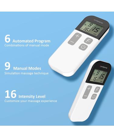 Comfytemp Wireless TENS Unit Muscle Stimulator - Rechargeable Pain Relief Therapy Device with 15 Modes - Portable for Back, Shoulder, and Cramps - Buy Online on GoSupps.com